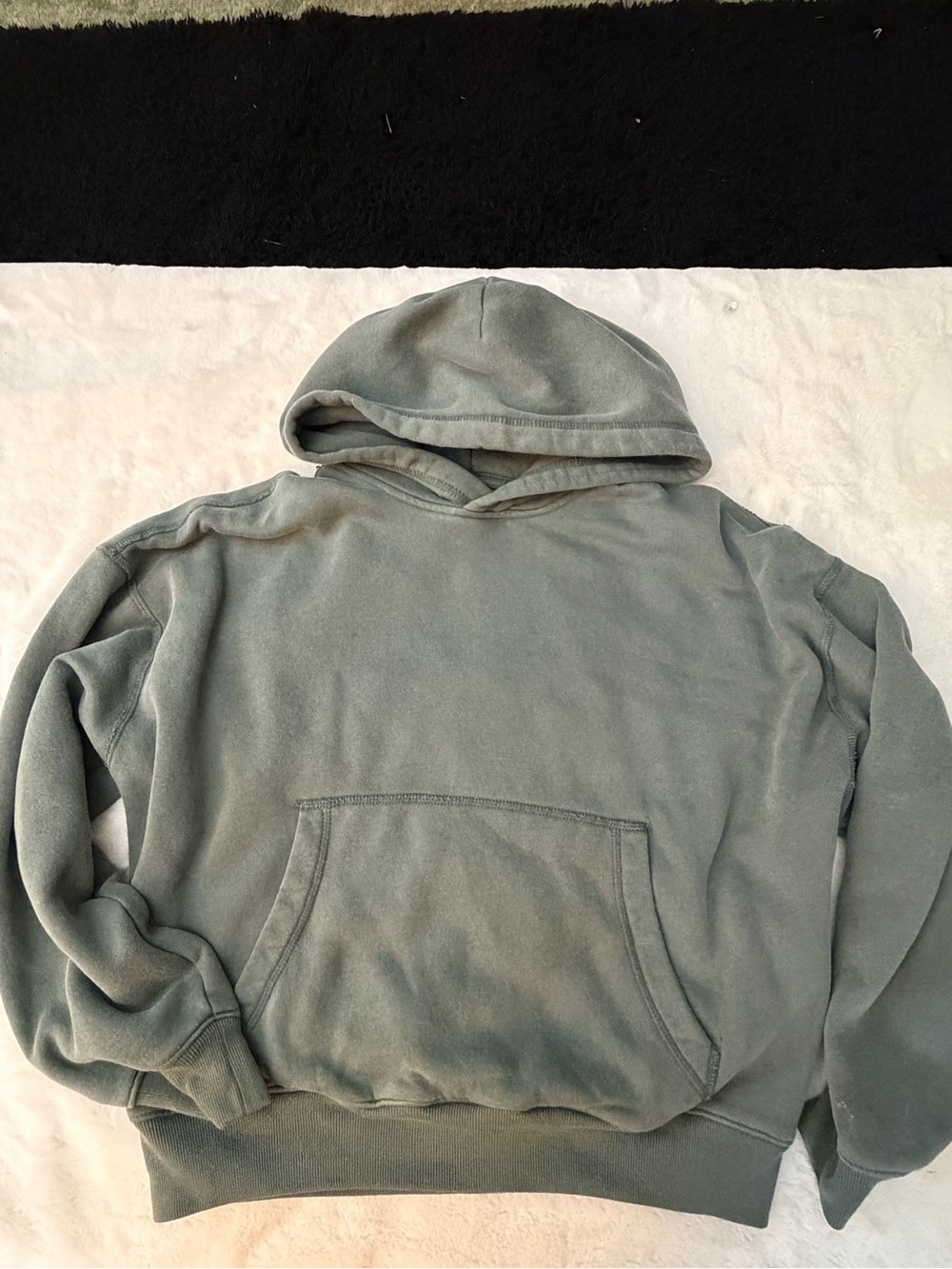 Hollister Women's Sage Green Pullover Hoodie